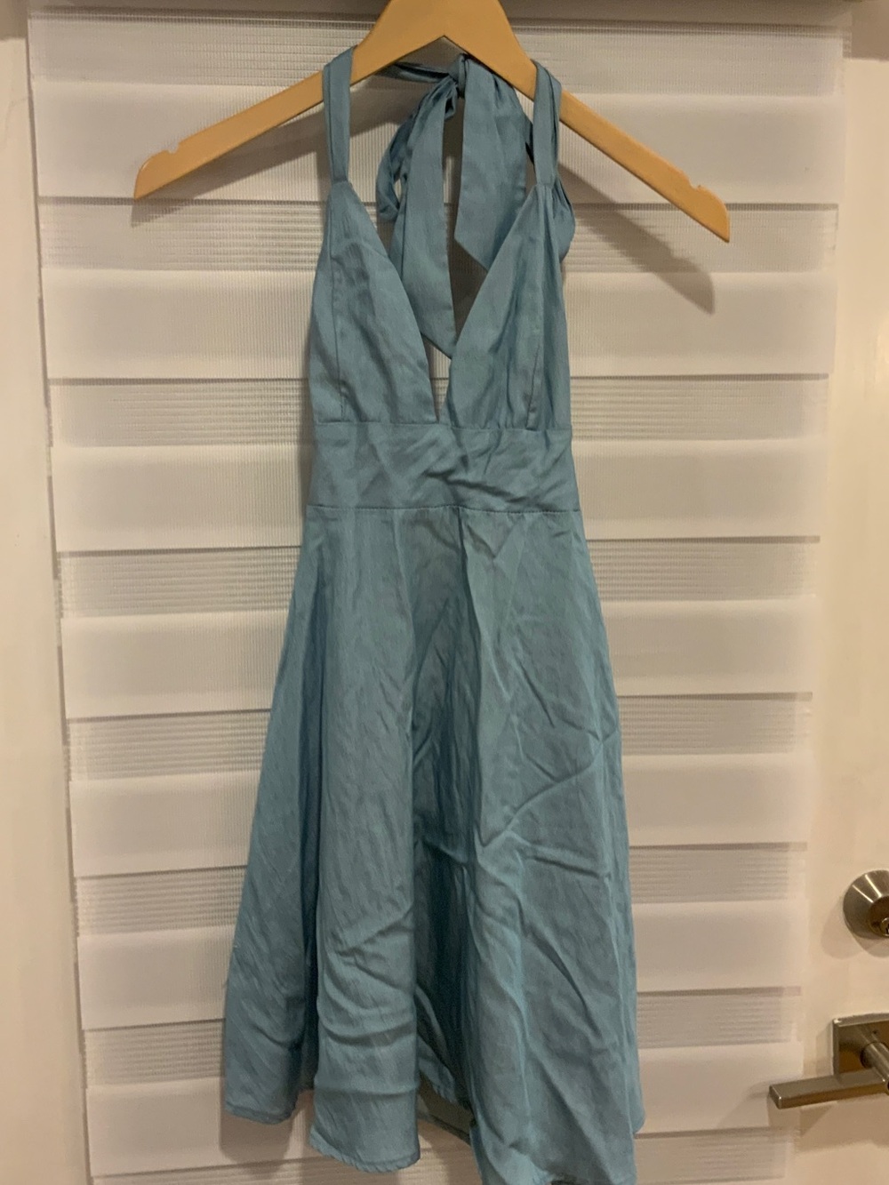 Lulu's Light Blue Halter Mini Dress Sz XS